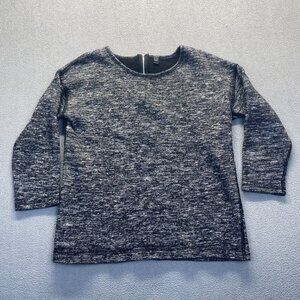 J. crew jaspe zipper back sweater Size M Gray 3/4 Sleep,Comfort